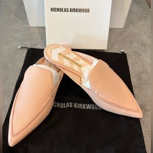 NWT Nicholas Kirkwood Blush Beya Slides